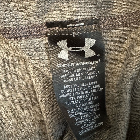 Under Armour Men's Heathered Gray Long Sleeve Tee Small Fitted ColdGear Base - Picture 7 of 7